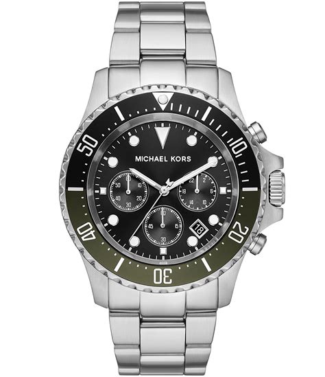 Michael Kors Everest Chronograph Black Dial Stainless Steel 